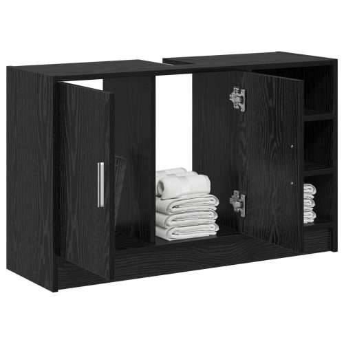 vitrina za sudoper crni hrast 90x29x55 cm konstruirano drvo Cijena