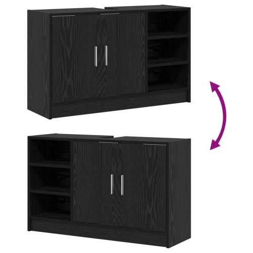 vitrina za sudoper crni hrast 90x29x55 cm konstruirano drvo Cijena