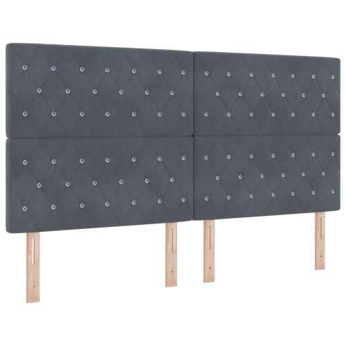 Box Spring Krevet s Madracem Tamno Siva Super King Baršun Cijena