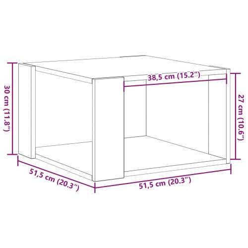 Stolić za kavu Staro drvo 51.5x51.5x30 cm Obrađeno drvo Cijena