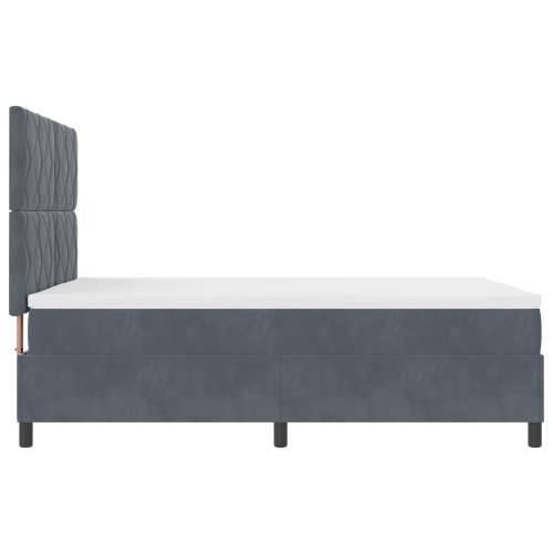 Box Spring Krevet s Madracem Tamno Siva 140x190 cm Baršun Cijena