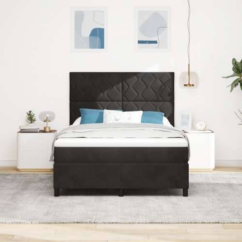 Box Spring Krevet s Madracem Crni 160x200 cm Baršun Cijena