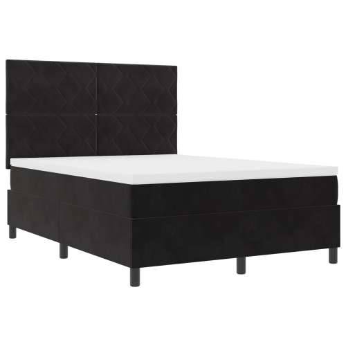 Box Spring Krevet s Madracem Crni 160x200 cm Baršun Cijena