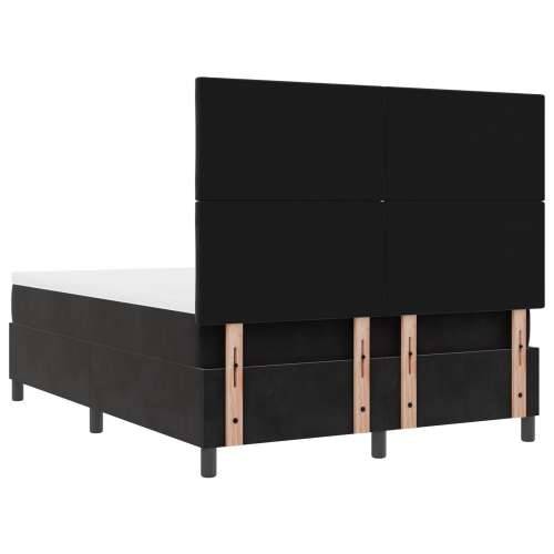 Box Spring Krevet s Madracem Crni 160x200 cm Baršun Cijena