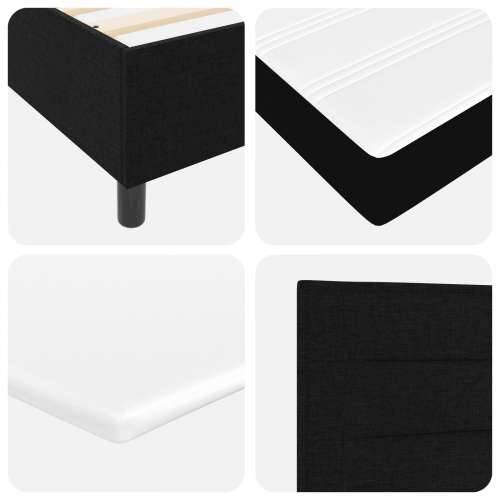 Box Spring krevet s madracem i klupom crni 80x200 cm tkanina Cijena