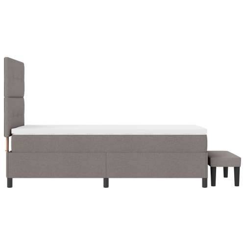 Krevet s podlogom s madracem i klupom siva 80x200 cm tkanina Cijena