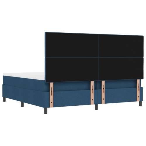 Box Spring krevet s madracem i klupom plavi 200x200 cm tkanina Cijena