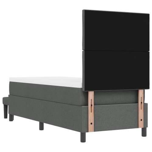 krevet s boxspringom s madracem i klupom tamnosivi 80x200 cm tkanina Cijena