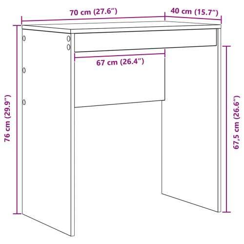 Pisaći stol od dimljenog hrasta Dimljeni hrast MDF 70 x 40 x 76 cm Cijena