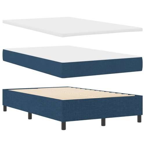 Krevet s box springom i madracem & klupom plavi 120x190 cm tkanina Cijena