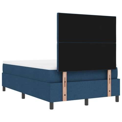 Krevet s box springom i madracem & klupom plavi 120x190 cm tkanina Cijena