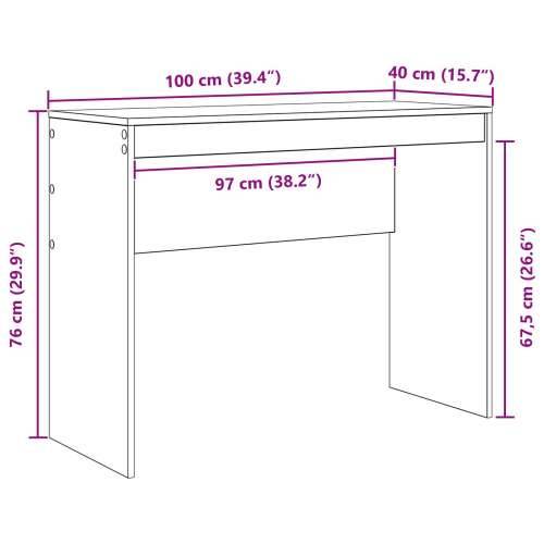 Radni Stol Umjetnički hrast Konstruirano drvo 100 x 40 x 76 cm Cijena