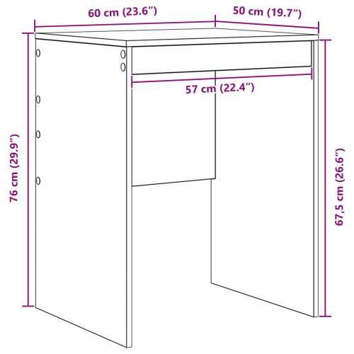 Pisaći Stol Dimljeni Hrast Konstruirano drvo 60 x 50 x 76 cm Cijena