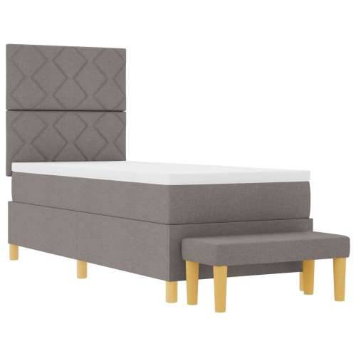 Box Spring Krevet s madracem i klupom Taupe 80x200 cm Tkanina Cijena
