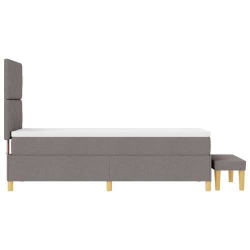 Box Spring Krevet s madracem i klupom Taupe 80x200 cm Tkanina Cijena