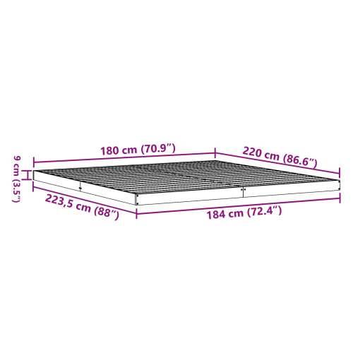 Okvir kreveta 160x210 cm Masivna drva bor Cijena
