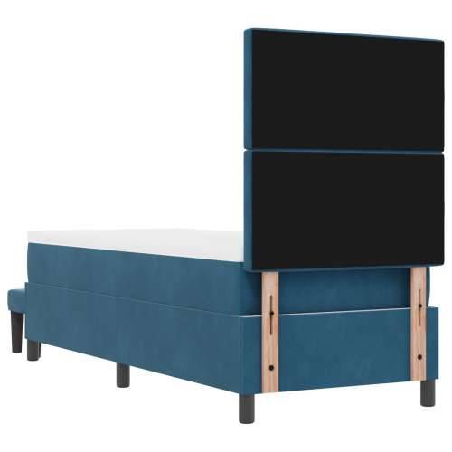 Krevet s podnicom s madracem i klupom tamnoplavi 80x200 cm samet Cijena