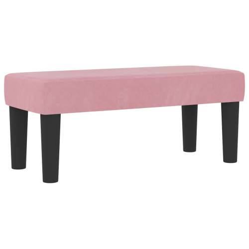 Box Spring Krevet s Madracem i Klupom Ružičasti 80x200 cm Baršun Cijena