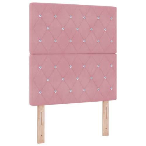 Box Spring Krevet s Madracem i Klupom Ružičasti 80x200 cm Baršun Cijena
