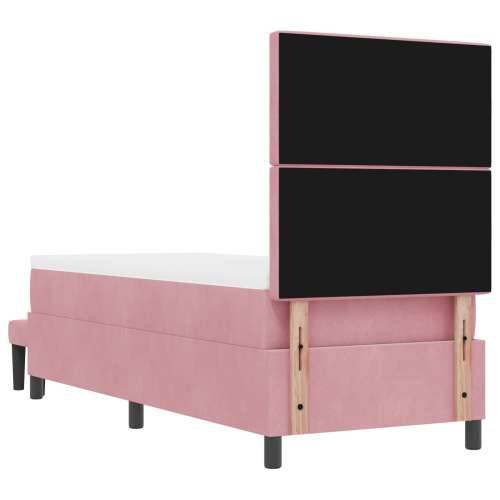 Box Spring Krevet s Madracem i Klupom Ružičasti 80x200 cm Baršun Cijena
