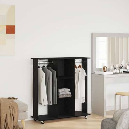 Ormar na kotačima Crni hrast 102x38x110 cm Konstruirano drvo Cijena