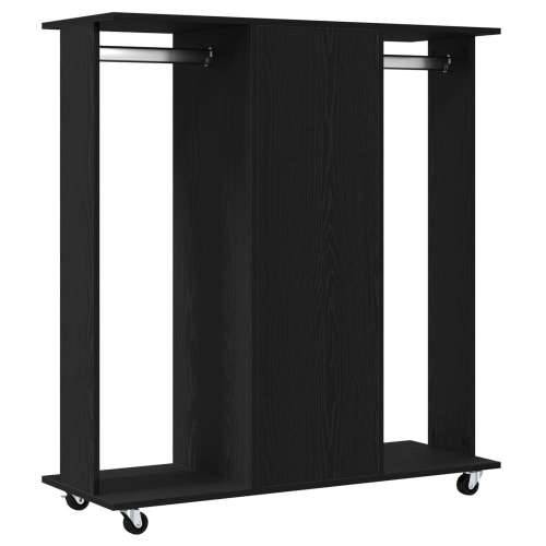 Ormar na kotačima Crni hrast 102x38x110 cm Konstruirano drvo Cijena