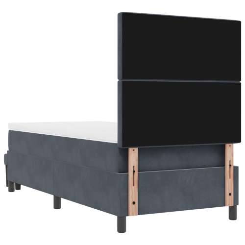 Box Spring Krevet s Madracem & Klupom Tamnosivi 100x200 cm Baršun Cijena