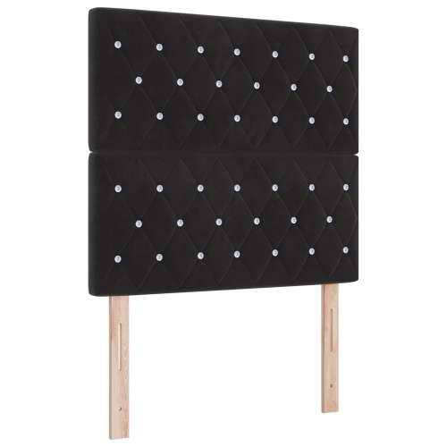 Box Spring Krevet s Madracem & Klupom Crna 100x200 cm Baršun Cijena