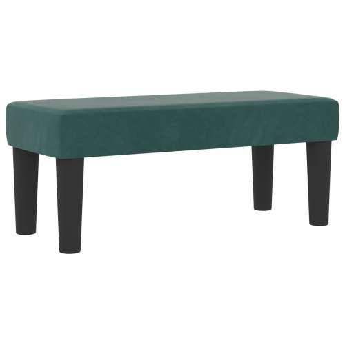 Krevet s Box Springom s madracem i klupom Tamnozeleni 100x200 cm Baršunasti Cijena