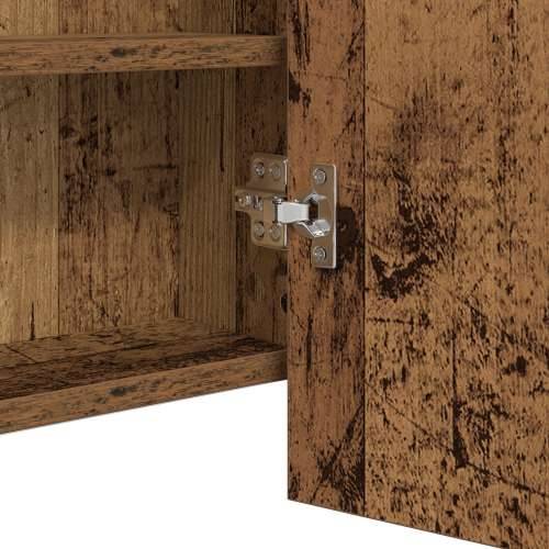 LED ogledalo ormar Staro drvo 100x12x45 cm Ugrađeno drvo Cijena
