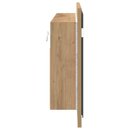 LED ogledalo ormar umjetni drveni 100x12x45 cm konstruirano drvo Cijena