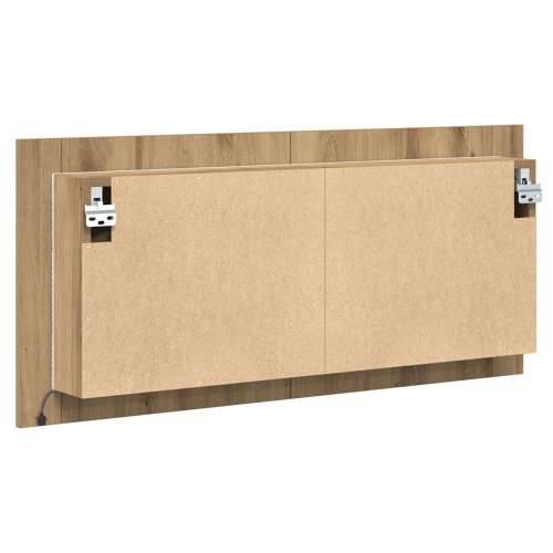 LED ogledalo ormar umjetni drveni 100x12x45 cm konstruirano drvo Cijena