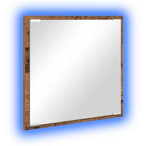 LED Ogledalo za Kupaonicu Staro Drvo 40x8.5x37 cm Drvna Pločica Cijena