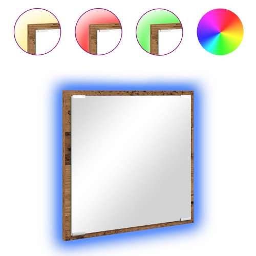 LED Ogledalo za Kupaonicu Staro Drvo 40x8.5x37 cm Drvna Pločica Cijena