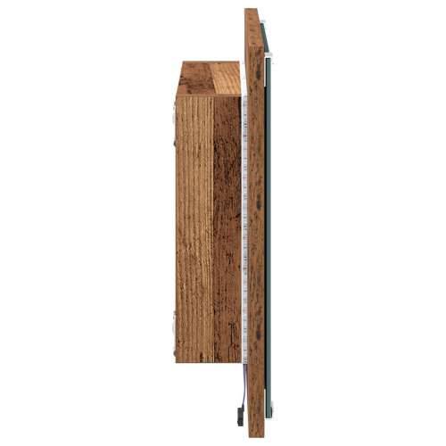 LED Ogledalo za Kupaonicu Staro Drvo 40x8.5x37 cm Drvna Pločica Cijena