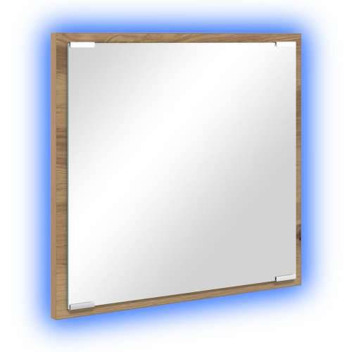 LED ogledalo za kupaonicu od masivne hrastovine 40x8.5x37 cm konstruirano drvo Cijena