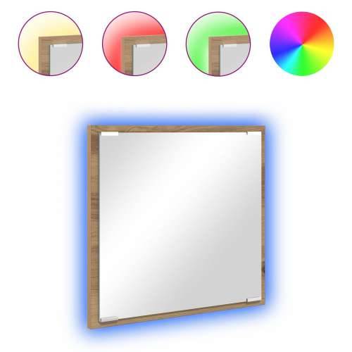 LED ogledalo za kupaonicu od masivne hrastovine 40x8.5x37 cm konstruirano drvo Cijena