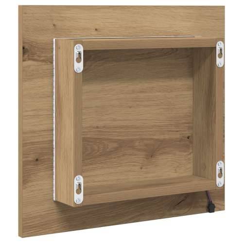 LED ogledalo za kupaonicu od masivne hrastovine 40x8.5x37 cm konstruirano drvo Cijena