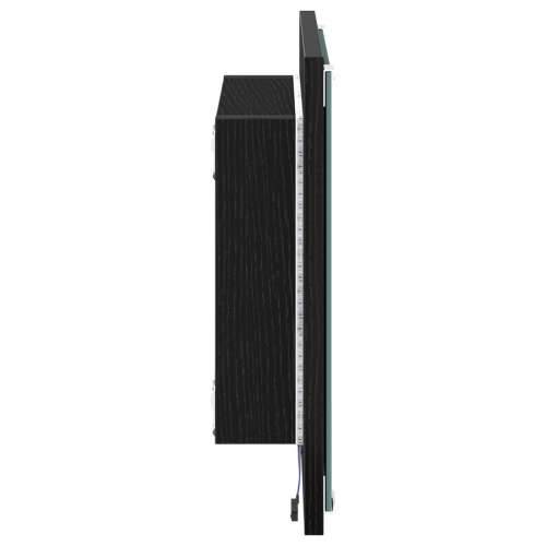 LED ogledalo za kupaonicu crnog hrasta 40x8.5x37 cm od drva Cijena