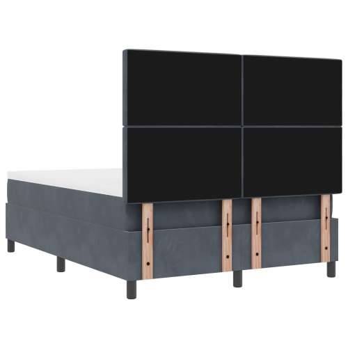 krevet s podnicom s madracem i klupom tamno siva 160x200 cm pliš Cijena