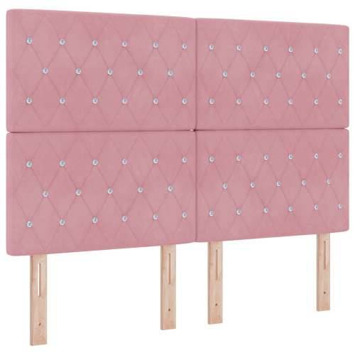 Box Spring Krevet s Madracem i Klupom Ružičasti 160x200 cm Baršun Cijena