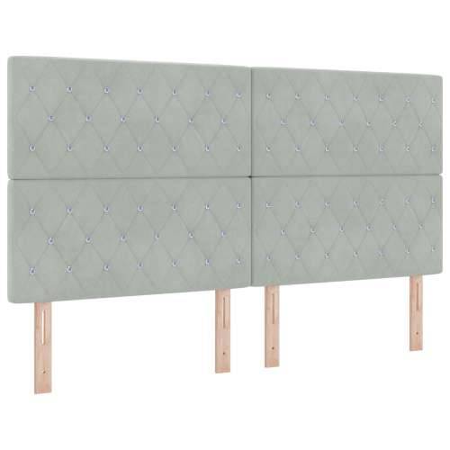 Box Spring Krevet s Madracem i Klupom Svijetlo Siva 180x200 cm Baršun Cijena