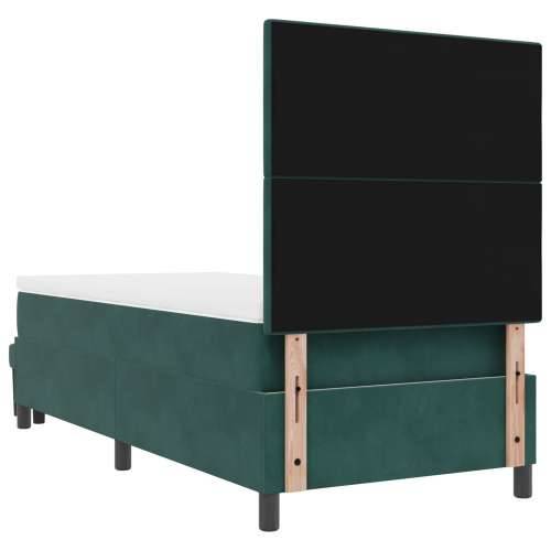 Boks Krevet s Madracem & Klupom Tamnozelena 100x200 cm Aksamit Cijena
