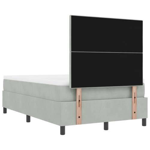 Kutna podnica s madracem i klupom svjetlosiva 120x200 cm baršun Cijena