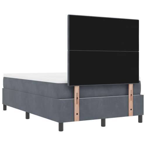 Krevet s podnicom s madracem i klupom Tamnosivi 120x200 cm Baršun Cijena
