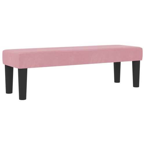 Box Spring Krevet s Madracem & Klupom Ružičasta 120x200 cm Velur Cijena