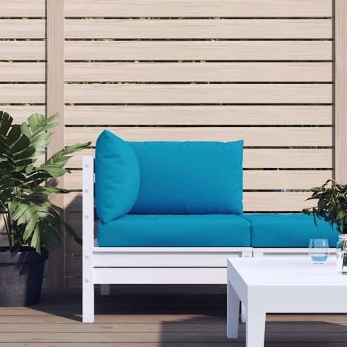 Jastuci za sofu od paleta 3 kom svjetloplavi od tkanine - Svijetlo plava 1 kutna sofa Cijena