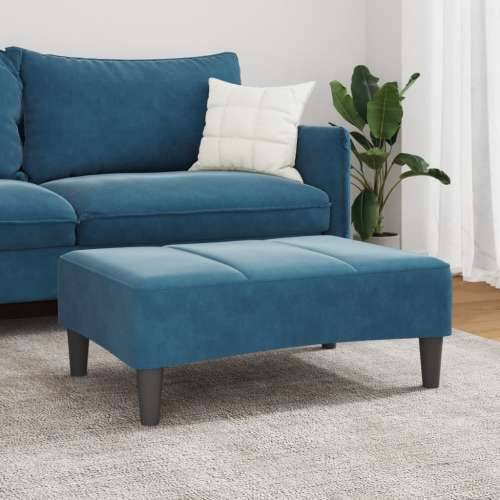Tabure plavi 77x55x31 cm baršunasti - Plava 1 Cijena