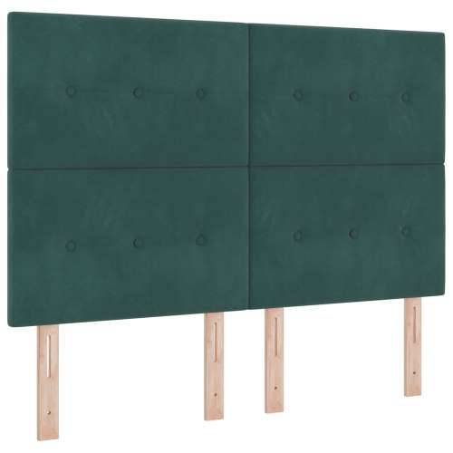 Box Spring Krevet s Madracem i Klupom Tamnozelena 160x200 cm Baršun Cijena