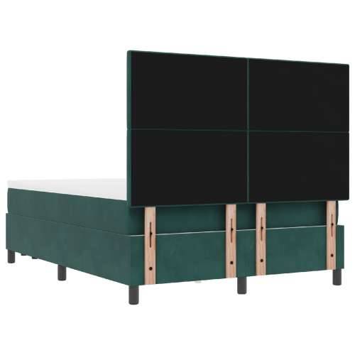 Box Spring Krevet s Madracem i Klupom Tamnozelena 160x200 cm Baršun Cijena